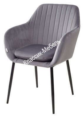 Стул ALABAMA BLUVEL-14 GREY, велюр 