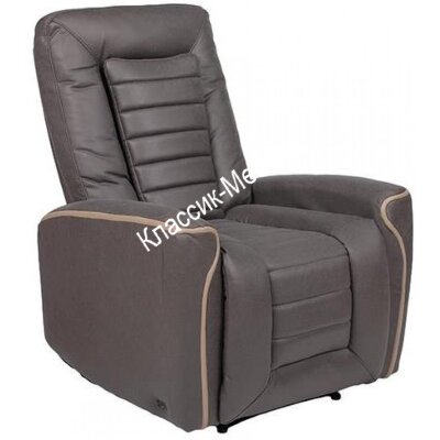 Кресло DM03001 с электрореклайнером и массажером ткань MARBLE GRAY 