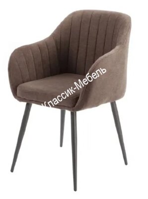 Кресло OKAY8709 черный, меланж коричневый brown STITCH 