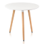 Стол круглый EAMES DST белый на дер. ножках - Стол круглый EAMES DST белый на дер. ножках