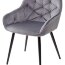 Стул BREEZE BLUVEL-14 GREY, велюр/ черный каркас - Стул BREEZE BLUVEL-14 GREY, велюр/ черный каркас