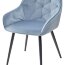 Стул BREEZE G108-56 пудровый синий/темно-серый каркас, велюр - Стул BREEZE G108-56 пудровый синий/темно-серый каркас, велюр